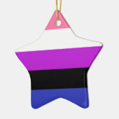 Gendervloeide Pride Flag Keramisch Ornament (Links)
