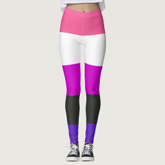 Gendervloeide Pride Flag Leggings (Voorkant)