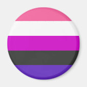 Gendervloeide Pride Flag Magneet (Voorkant)