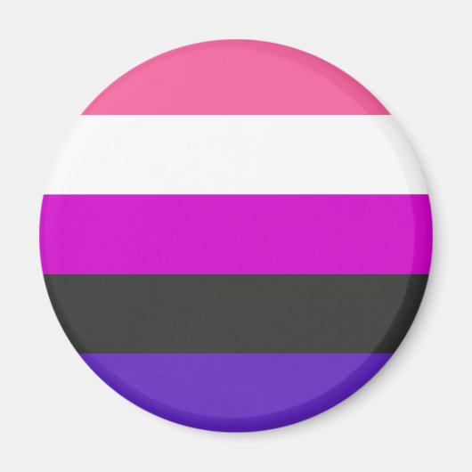 Gendervloeide Pride Flag Magneet (Voorkant)
