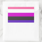 Gendervloeide Pride Flag Rechthoekige Sticker (Tas)