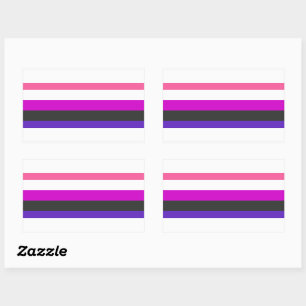 Gendervloeide Pride Flag Rechthoekige Sticker