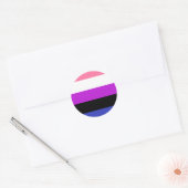 Gendervloeide Pride Flag Ronde Sticker (Envelop)
