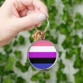 Gendervloeide Pride Flag Sleutelhanger (Hand)