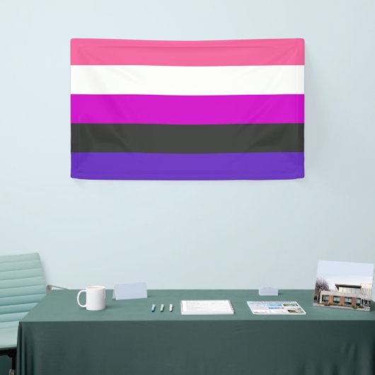 Gendervloeide Pride Flag Spandoek (Beurs)