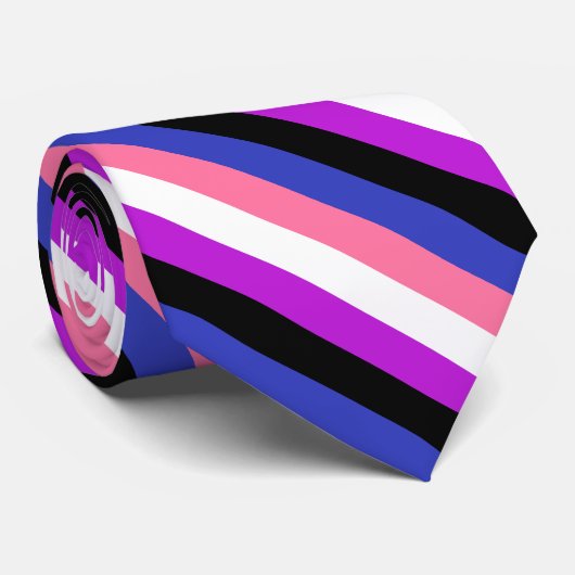 Gendervloeide Pride Flag Stropdas (Opgerold)