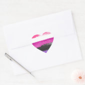 Gendervloeide Pride Paint Hart Sticker (Envelop)