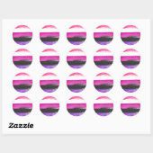 Gendervloeide Pride Paint Ronde Sticker (Vel)