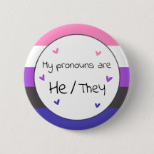 Gendervloeien Hij/Zij Pronoun Pin