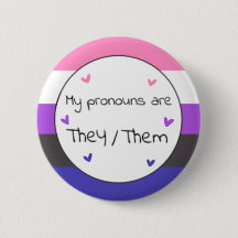 Gendervloeien Ze/Them Pronoun Pin