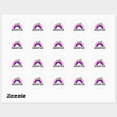Gendervloeiend gendersymbool ronde sticker (Vel)