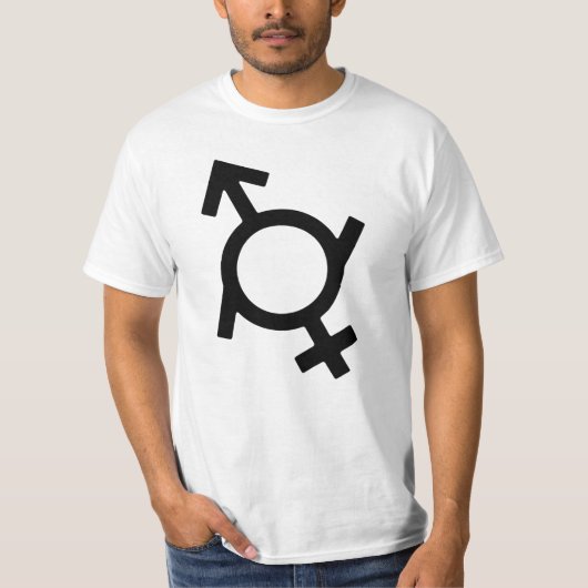 Gendervloeiend gendersymbool t-shirt (Voorkant)