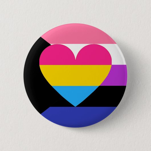 Gendervloeiende Panromantische Demisexual Pride Bu Ronde Button 5,7 Cm (Voorkant)
