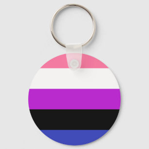 Gendervloeiing vlag-toetsencombinatie sleutelhanger