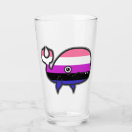 Gendervloeistofangstig, maar geperste walvis glas