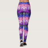 Gendervloeistofdragon Damask - Gendervloeide Pride Leggings (Achterkant)
