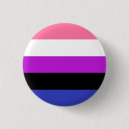Gendervloeivlag Badge Ronde Button 3,2 Cm