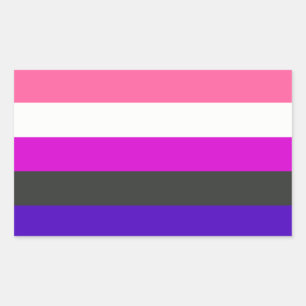 Gendervloeivlag Rechthoekige Sticker