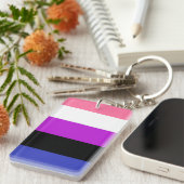 Gendervloeivlag Sleutelhanger (Voorkant Rechts)