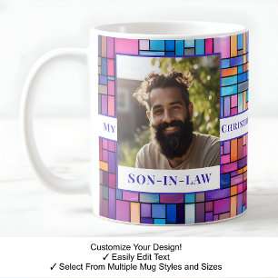 Gendre, Nom, Message, Photo, Mug Mosaïque C501