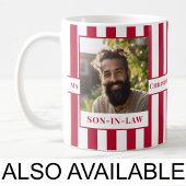 Gendre, Nom, Message, Photo, Mug Stripe C41