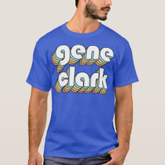 Gene Retro Rainbow Typografie Vervaagd Stijl T-shirt