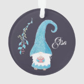 Gène scandinave bleu buvant du cacao chaud (dos)