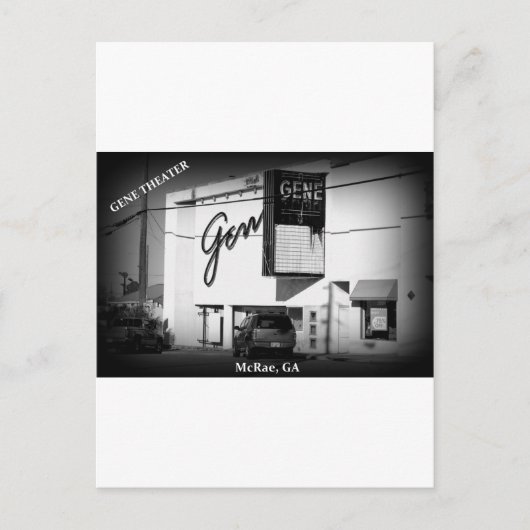 GENE THEATER - McRae, Georgia Briefkaart (Voorkant)
