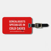 Genealoge Bagagelabels (rood) (Voorkant horizontaal)