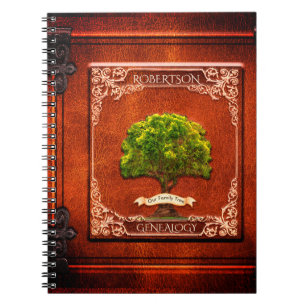 Genealoge familie boom Antiek look Notitieboek