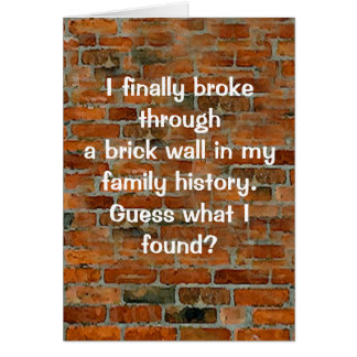 Genealogie Brick Wall