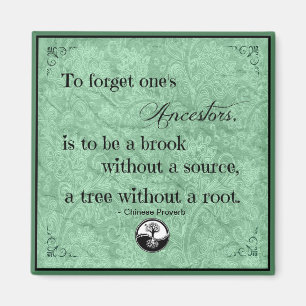 Genealogie citaat om de ancestors Magnet te verget Magneet