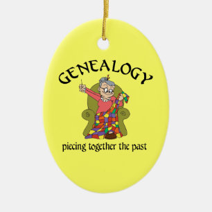 Genealogie die samen het vorige siermiddel rangsch keramisch ornament