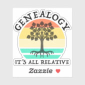Genealogie - Het is allemaal relatief Sticker (Vel)