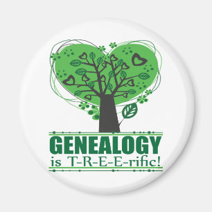 Genealogie is T-R-E-E-rific! Magneet