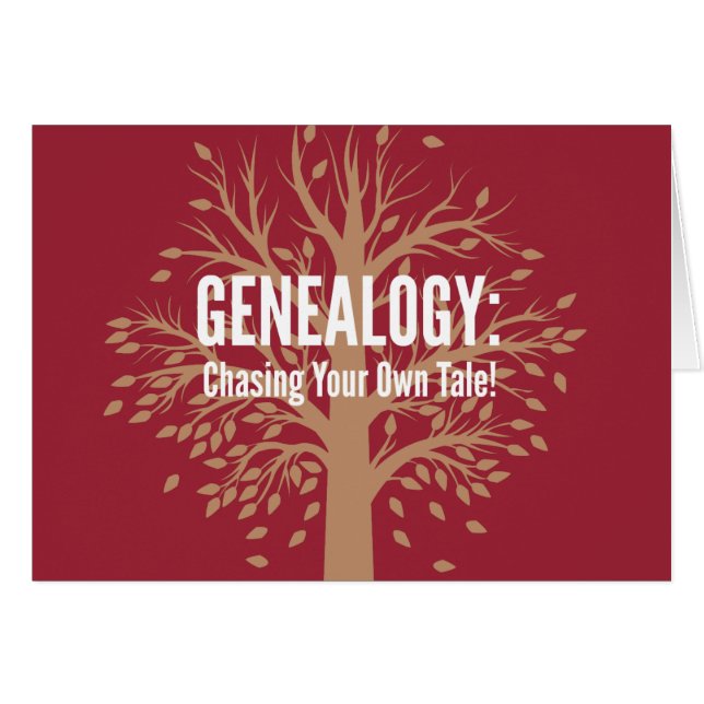 Genealogie Notecards (rood) (Voorkant Horizontaal)