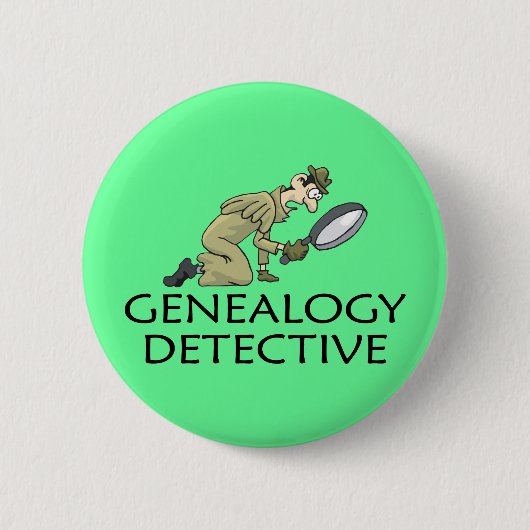 Genealogie Privé rechercheur Ronde Button 5,7 Cm (Voorkant)