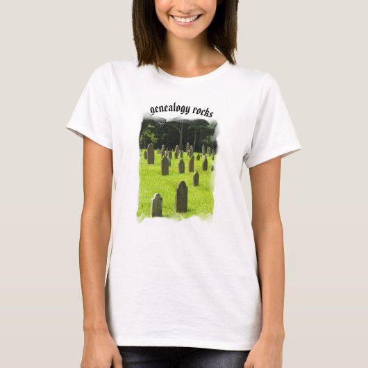 Genealogie Rocks basisch wit t-shirt (Voorkant)