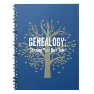 Genealogie Spiral Bond Notitieboek (blauw)