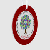 Genealogie Vakantie Patchwork Family Tree Fun Gift Ornament (voorkant)