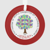 Genealogie Vakantie Patchwork Family Tree Fun Gift Ornament (achterkant)