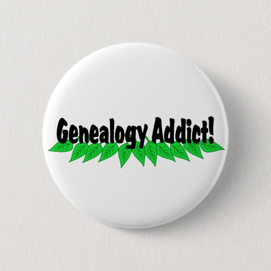 Genealogie verslaafde Button Badge (Voorkant)