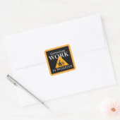 Genealogisch werk in uitvoering vierkante sticker (Envelop)