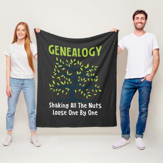 Genealogist die alle noten schud fleece deken (In situ)