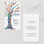 Genealogist Family Tree Carte de visite moderne (Devant / Derrière)