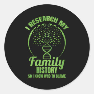 Genealogist Onderzoek Mijn familiegeschiedenis Gen Ronde Sticker