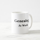 genealogist op de Mok van het werk (Voorkant rechts)