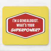 Genealogist Superpower Custom Mousepad Muismat (Voorkant)