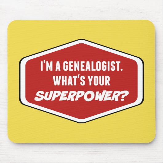 Genealogist Superpower Custom Mousepad Muismat (Voorkant)