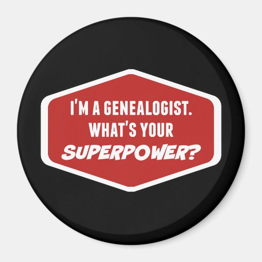 Genealogist Superpower Magnet Magneet (Voorkant)